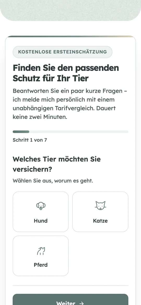 Website und Werbe-Landingpage von Nadine Veneziano (Handy)